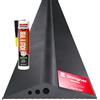 STEIGNER Seuil de garage 2,75m in EPDM nero 14mm x 78mm, SGD01 - Kit isolant avec 1x colle montage et joint porte garage pour différents types de portes - Seuil tempête, anti-courant d'air