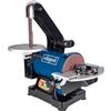 Scheppach BTS700 levigatrice a nastro (Levigatrice a disco, 250W, lunghezza nastro 762 mm - larghezza 25,4 mm, disco abrasivo Ø 125 mm, tavolo regolabile 90°-45°, velocità 816 m/min)