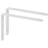 Sayayo Staffe per Mensole Bianche 20CM Staffe per Mensole Pesanti Spessore 4MM Staffa Angolare in Acciaio Inox, Supporti Mensola Reggi Mensola da Muro, 2 Pezzi, EJ5208W-2P
