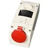 Scame Parre 562.1686 Presa Interbloccata da Parete 3P+T 16A 6H, IP44 con Fuse, Rosso