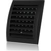 ABOUT VENT 150x150mm Griglia Ventilazione Regolabile in Plastica ABS Antracite con Zanzariera - Griglie Aerazione Rettangolari