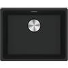 Franke Maris MRG 110-52 - Lavandini Bagno, Lavabo Sottopiano in Granito, Funzionamento Manuale, Colore Nero Opaco