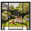WLMLDM Zanzariera Magnetica Tenda Doppia 120x280cm Nero Design pieghevole per riporla facilmente a fine stagione per Ingresso Balcone Terrazzo Doppia