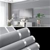 WMYYLX Carta da parati non tessuta con effetto 3D europeo, 9,5 m x 0,53 m, impermeabile, per soggiorno, sfondo TV e camera da letto, grigio
