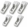 Cartongesso fai da te Clip a Gancio ABS per Meccanismo Push Pull Botole Ispezione, Accessorio Mini Latch 35x11mm, Plastica Resistente, Fissaggio Telaio Anta Cartongesso Sportelli - Pz. 5