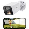 AKINGUAR 4K Telecamera Esterno PoE, con Scheda di Memoria da 32 GB, Rilevamento di Uomo/Veicolo, Visione Notturna a Colori 30m, Audio Bidirezionale, Sirena Spotlight, Impermeabile IP66, Registrazione 24/7