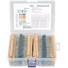ZEPFJHE 2600pcs Resistore Assortimento Set 130 Valore Resistenza 1/8W 0.25W Film con Scatola di Immagazzinaggio Componente Elettronico Pellicola metallica