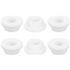 QUARKZMAN 6 Pezzi Occhielli in Gomma 25mm Foro di Perforazione, Passacavi Guarnizione 16mm ID Gommini Passacavo Scrivania Bianco Siliconica per Tappo Organizzare Filo Cablaggio Casa Auto