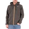 K-way Felpa con cappuccio e zip tinta unita