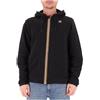 K-way Felpa con cappuccio e zip tinta unita