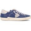 Philippe Model Sneakers PRSX Low Veau Cerf Bleu Gris