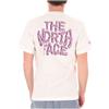 The North Face T-shirt bianca con Drip Logo viola