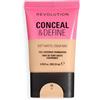 Revolution Beauty London Revolution Conceal and Define Soft Matte Tube Foundation, Fondotinta Coprenza Totale Opaco, F6N, 23ml