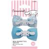 HELLO KITTY - Set di 2 fermagli per capelli, fiocchi per capelli, acconciature piccole, cinnamorol, prodotto ufficiale Sanrio