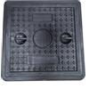 SXDQMX Chiusino Pozzetto, Coperchio per Tombino in PE Rinforzato Ad Alta Resistenza con Maniglia per Una Facile Apertura, Nero, 30 × 30 cm