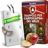 Repellion ® Trappola per feromoni per mele, set di 2 trappole per alberi da frutto, efficace trappola per avvolgere le prugne, protezione antitarme senza tossine per il melo, include attrattiva