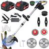 YUTVCZO Tap&go - Tagliaerba a batteria per Makita, tagliaerba 5 in 1 con batteria e spazzola per erbacce, batteria da 21 V, con 2 batterie da 4,0 Ah e caricabatterie, motore senza spazzole da 750 W, colore