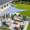 Sunnylaxx 5x5x7m Gris Bleu Tenda a Vela Triangolare Ombreggiante, Impermeabile Vele Parasole Protezione UV per Esterno, Giardino e Terrazza, Piscina