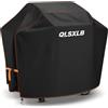 QLSXLB Copertura Barbecue Da Esterno, Tessuto Oxford 420D Copri Barbecue Impermeabile 100x60x110cm, Resistente Agli Strappi Telo Per Griglia Anti Polvere Neve Pioggia Sole Raggi UV Nero