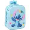 safta STITCH 3D - Zaino da asilo 3D, adattabile al carrello, facile da pulire, ideale per bambini di diverse età, comodo e versatile, qualità e resistenza, 22 x 10 x 27 cm, Blu chiaro, M, Casual