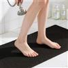 COSYLAND Tappeto Doccia Antiscivolo 40x80cm - Tappetino Doccia Antiscivolo in PVC Morbido, Senza Ventose, con Drenaggio Rapido, Comfort per Piedi, per Bagno, Anziani e Bambini, Nero