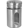 Metaltex Controllo spezie in Acciaio Inox con Inserto in Vetro, 100 ml, saliera e Pepe, Vetro