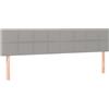 vidaXL Testiere 2 pz. Tessuto grigio chiaro 100x5x78/88 cm