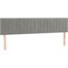 vidaXL Testiere 2 pz. Velluto grigio chiaro 100x5x78/88 cm
