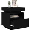 vidaXL Armadio da Notte Rovere Nero 40 x 39 x 48,5 cm | Tanto spazio per sistemare le tue cose, Un look moderno con linee semplici e pratiche,