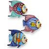 SICILIA BEDDA CAPACI Pesce da Parete in Pregiata Ceramica Siciliana - L 18 x h 16 cm ca. (1Unità) con Opzione direzione - Verso Destra