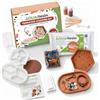 AquaResin Terrazzo Kit (Terracotta Roma) Kit Completo con Gesso Ceramico Made in Italy con Stampi in Silicone per Gesso e Accessori Polvere di Ceramica per DIY e per Creare Superfici Terrazzo