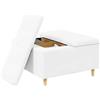 vidaXL Pouf contenitore Bianco 80 x 80 x 45 cm Pelle sintetica, Pouf moderno e resistente, seduta multifunzionale, soluzione per riporre, decor minimalista, vita organizzata