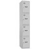 Simon Rack Armadietto Spogliatoio in Metallo 1800x400x500 mm, 4 Ante, con Serratura e Chiavi Incluse, Grigio - Simonlocker