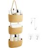 OJTOJT Tasche Portaoggetti Da Parete, 3 Livelli Organizer Per Appendere, Portaoggetti Da Parete Con Tasche In Corda Di Cotone Intrecciata, Per Soggiorno, Bagno, Camera Da Letto (Curcuma)