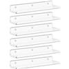 Lifewit Mensole Galleggianti per Parete,Pacco da 6 Scaffali in Acrilico trasparente 38 cm Decorazione per Stanza come Libreria/Esposizione di Dischi in Vinile/Foto in Camera da Letto,Soggiorno,Bagno