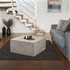 Indomita Tavolino Quadrato da Salotto Effetto Marmo Beige Lola 80x80x40H