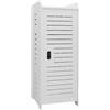 HUOLE Mobile Bagno Verticale Porta Oggetti da Bagno Slim Salvaspazio con Apertura, armadietto con ante e ripiani, Armadietto Porta Carta Igienica, Detergenti e Accessori,30 x 30 x 80 cm - Blanc