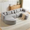 Yrxin Divano letto modulare con funzione di sonno, divano cloud compresso, divano letto per soggiorno e camera da letto, ciniglia, senza montaggio (grigio)