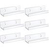 Ghjkldha Album Record Display, 6pcs Acrylic Shelf, 10x3.5x3cm, Gvblkq Record Holder Wall, Mountable, Sleek And, 1 Set Bathroom, Bedroom, Living Room, Kitchen, Kids Room, White