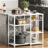 SogesHome Scaffale da Cucina Scaffale a 3 Ripiani da Cucina, Adatto per Microonde e per Riporre gli Oggetti della Cucina, 90x40x83 cm