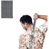 LOPHE Scrubber per la Schiena, Panno Esfoliante Corpo Scrubber Schiena Doccia Lungo Unisex, Spazzola Bagno Schiena Elastico e Confortevole per Doccia e Bagno(Nero)