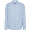SUN68 Camicia in lino a righe azzurro/bianco