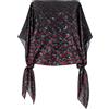 TWINSET Poncho Twinset stampa Wildflowers nero
