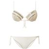 TWINSET Bikini push-up con paillettes e tanga con laccetti
