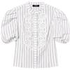 TWINSET Camicia in popeline a righe con macramè