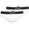 DSQUARED2 Confezione da 2 slip di colore bianco