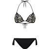 TWINSET Bikini triangolo ricamato con tanga a laccetti
