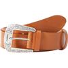 TWINSET Cintura in pelle craquelé con fibbia texana
