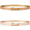 TWINSET Cintura double face Twinset in pelle - Beige / Rosa