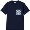 LA Riviera T-shirt in cotone con taschino stampa birds